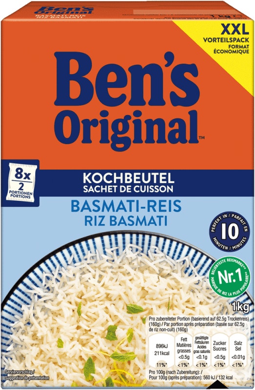 BEN'S ORIGINAL™ Kochbeutel Basmati 1kg