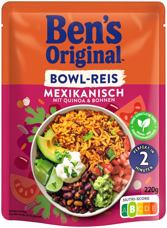 BEN'S ORIGINAL™ Express Bowl-Reis Mexikanisch mit Quinoa & Bohnen 220g