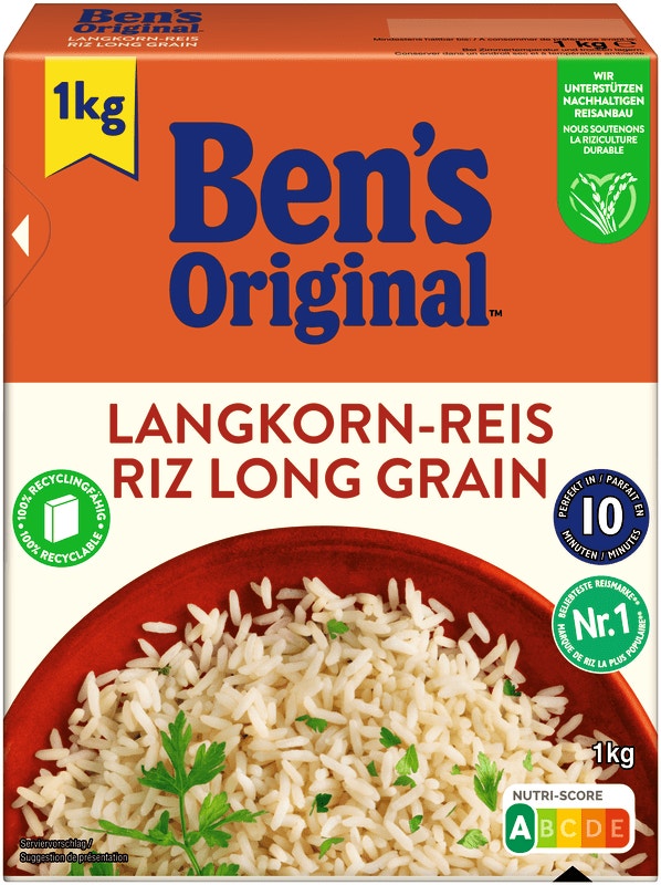 BEN'S ORIGINAL™ Original-Langkorn-Reis 10-Minuten Lose 1Kg