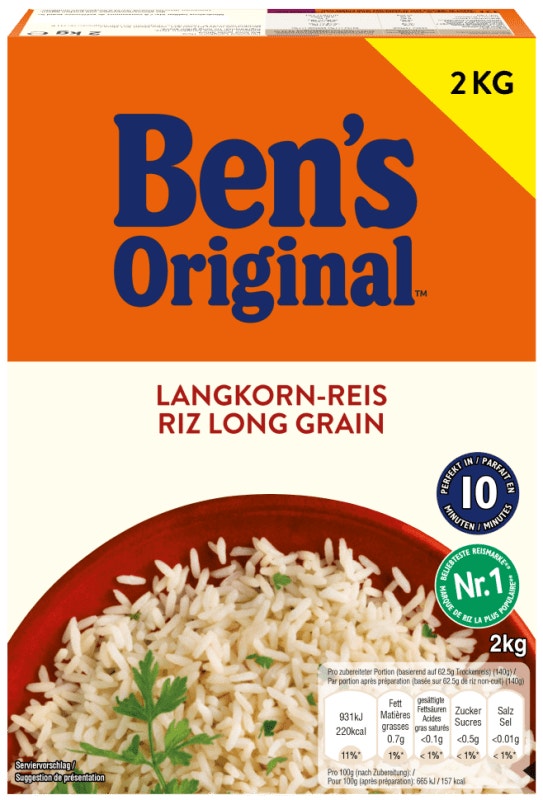 BEN'S ORIGINAL™ Langkorn-Reis 10-Minuten 2Kg